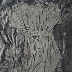 Express Gray Embellished Dress